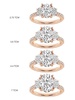 Build Your Own Collection 14K Rose Gold Three Stone Lab Grown Diamond Engagement Ring