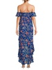 Xirena Floral Ruffle High Low Maxi Dress