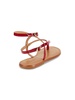 Elsie Leather Trim Flat Sandals