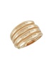 14K Yellow Gold Ribbed Ring