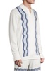 Swirl Stripe Gauzy Knit Polo