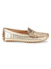 Croc Embossed Leather Penny Driving Loafers