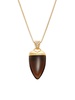 18K Goldplated Sterling Silver & Smoky Quartz Pendant Necklace