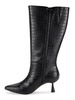 Blair 64MM Croc Embossed Knee-High Boots