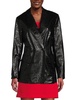 Braellynn Croc Embossed Faux Leather Blazer