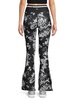 Floral Side Slit High Rise Pants