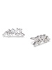 Tezoro Rhodium Plated & Cubic Zirconia Climber Earrings