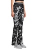 Floral Side Slit High Rise Pants