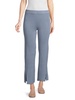 Ribbed Slit Flat Front Pants