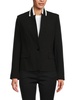 Contrast Trim Single Breasted Blazer