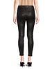 Flat Front Leather Ankle Pants