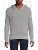 Merino Wool Knit Henley Hoodie