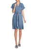 Belted Chambray Mini Dress