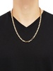 14K Yellow Gold Railroad Chain Necklace/22"