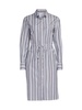 Striped Knee Length Shirt Sheath Dress