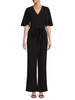 V Neck Belted Jumpsuit