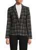 Plaid Double-Breasted Blazer