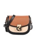 Mini Colorblock Leather Saddle Bag