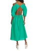 Charlize Cutout Wool Linen Blend Midi Dress