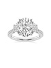 Build Your Own Collection Platinum & Three Stone Lab Grown Diamond Engagement Ring