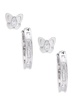 Cirque Set of 2 Rhodium Plated & Cubic Zirconia Earrings Set