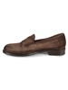 Suede Double Mock Strap Loafers