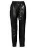 Belted Faux Leather Pants