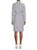 Striped Knee Length Shirt Sheath Dress