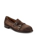 Suede Double Mock Strap Loafers