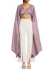 Adriel Oversized Sleeve Satin Crop Top