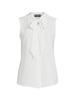 Sleeveless Tie Front Blouse