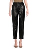 Belted Faux Leather Pants