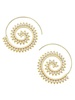 Arushi 14K Goldplated Cubic Zirconia Spiral Hoop Earrings