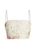 Emmalou Linen Floral Crop Top