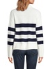 100% Cashmere Striped Johnny Collar Sweater