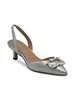 Suzer Kitten Heel Slingback Crystal Pumps