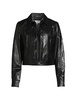 Faux Leather Trucker Jacket