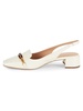 Penley Block Heel Leather Slingback Pumps