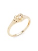 14K Yellow Gold & 0.015 TCW Diamond Heart Ring