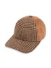 Houndstooth Wool Blend Baseball Cap