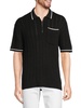 Tipped Silk Blend Knit Polo