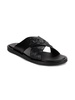 Logo Leather Flat Sandals