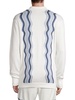 Swirl Stripe Gauzy Knit Polo