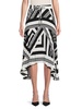 Pleated Print Midi Skirt