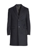 Peak Lapel Wool Blend Top Coat