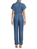 Spread Collar Denim Jumpsuit