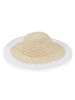 Nat Woven Contrast Trim Panama Hat