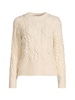 Crimped Cable Knit Sweater