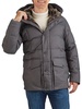 Quilted Flannel Down Faux Fur-Hooded Parka