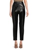 Belted Faux Leather Pants